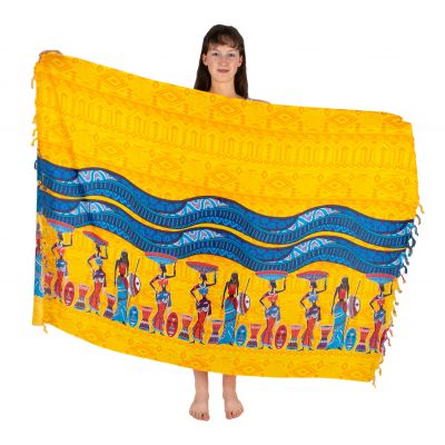 Sarong / pareo / sciarpa da spiaggia African Women Yellow