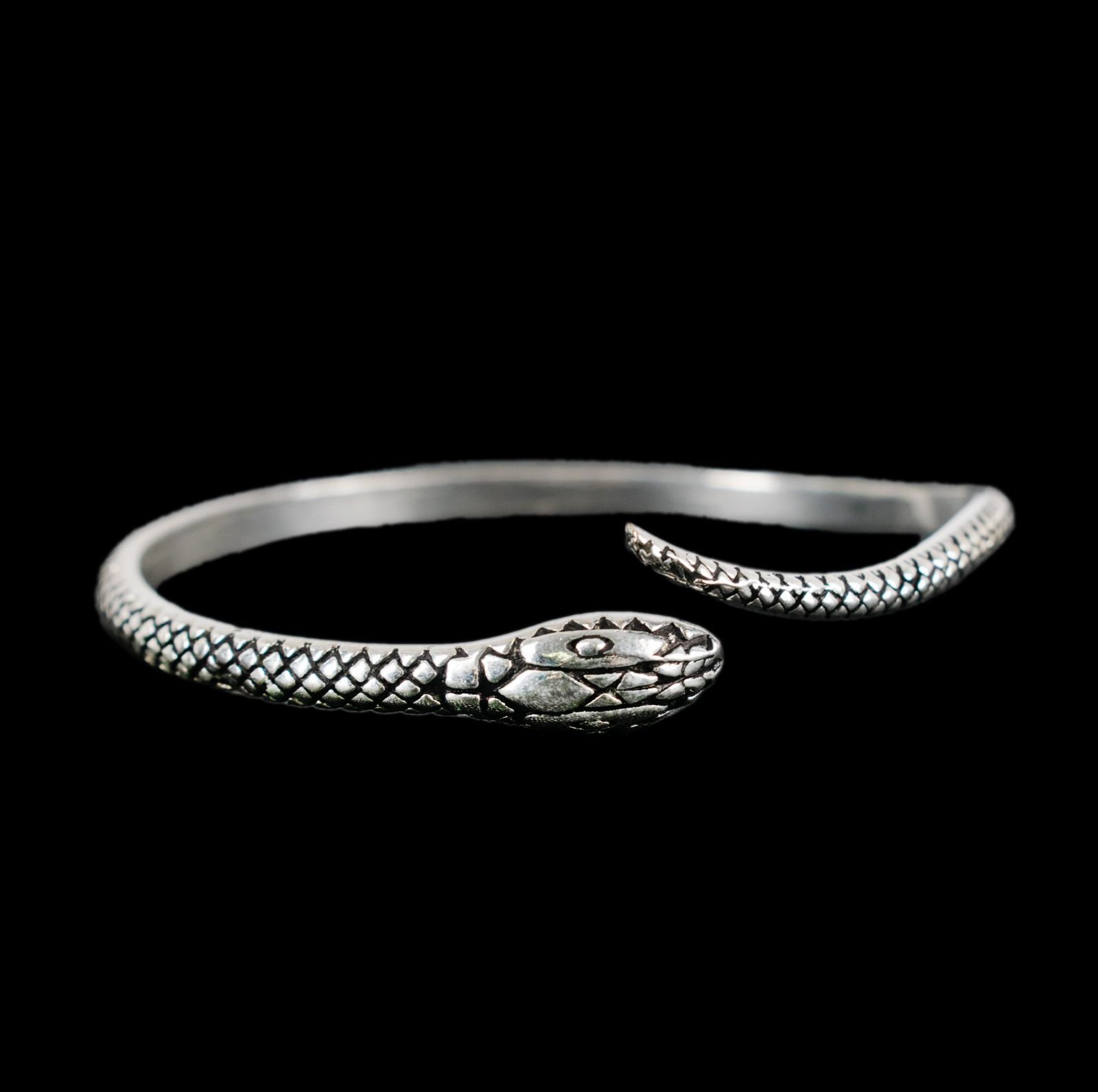 Bracciale etno in argento tedesco a forma di serpente Snake 4 India