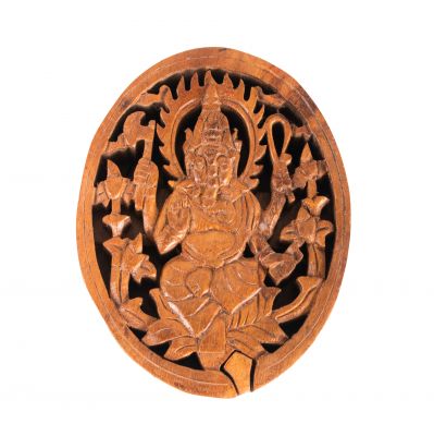 Portagioie puzzle in legno Ganesha