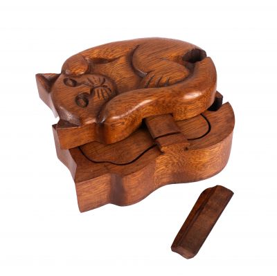 Portagioie puzzle in legno Gatto Indonesia