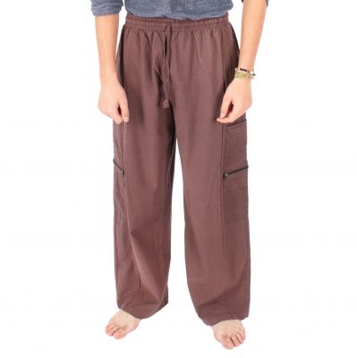 Pantaloni marroni da uomo in cotone Taral Brown | S/M, L/XL, XXL