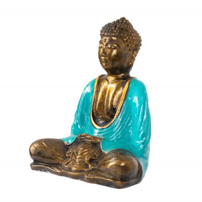 Statuetta in resina dipinta Buddha colorato 16 cm (1) Indonesia