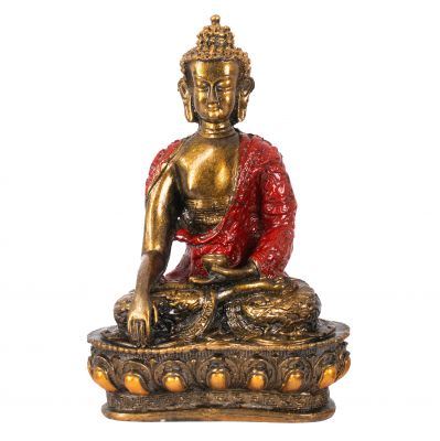 Statuetta in resina dipinta Buddha colorato 28 cm