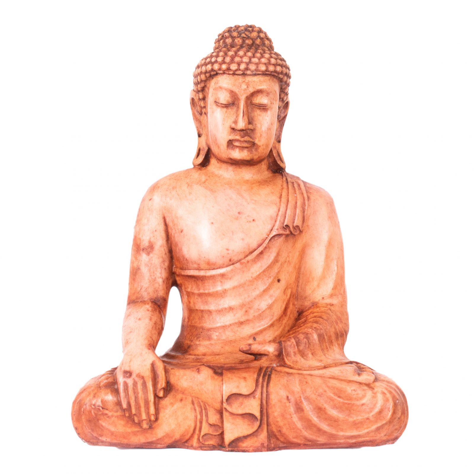 Statuetta in resina dipinta Buddha 30 cm Indonesia
