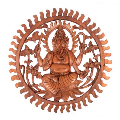 Scultura da parete Ganesha il Protettore | ⌀ 30 cm, ⌀ 40 cm