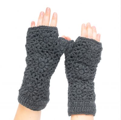 Guanti di lana senza dita Crema Bardia | guanti senza dita, set archetto e guanti senza dita