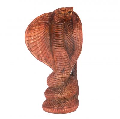 Scultura in legno intagliato Cobra Indonesia