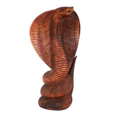Scultura in legno intagliato Cobra Indonesia