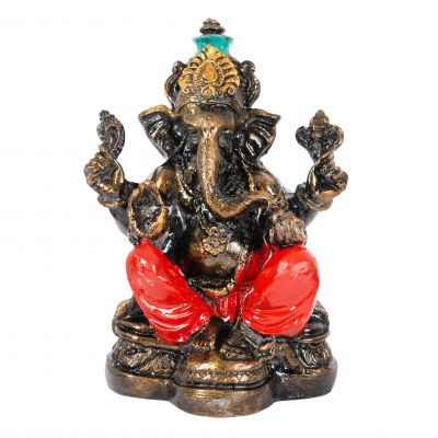 Statuetta in resina decorata Ganesha colorato 1