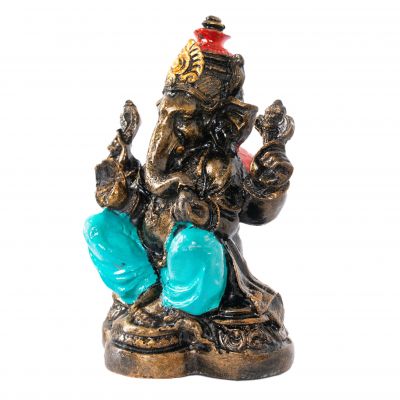 Statuetta in resina decorata Ganesha colorato 2 Indonesia