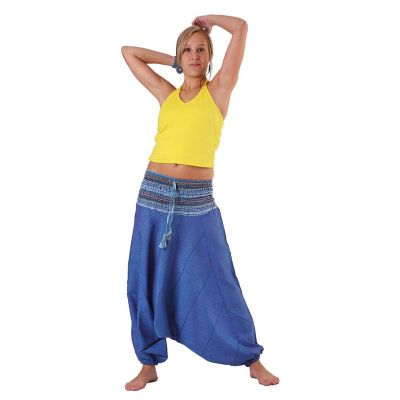 Pantaloni harem blu Perempat Pirus Nepal