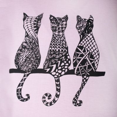 Maglietta da donna con maniche corte Darika Cats 2 Violet Thailand