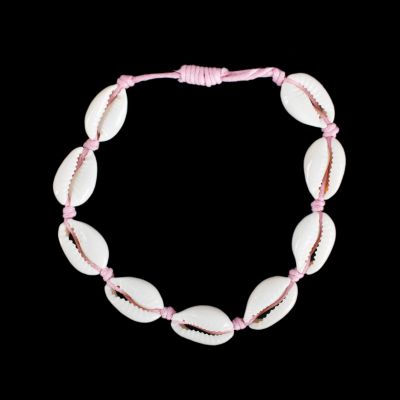 Bracciale in macrame con conchiglie Kauri - Luanna Light Pink