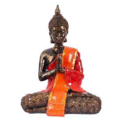 Statuetta in resina dipinta Buddha colorato 20 cm