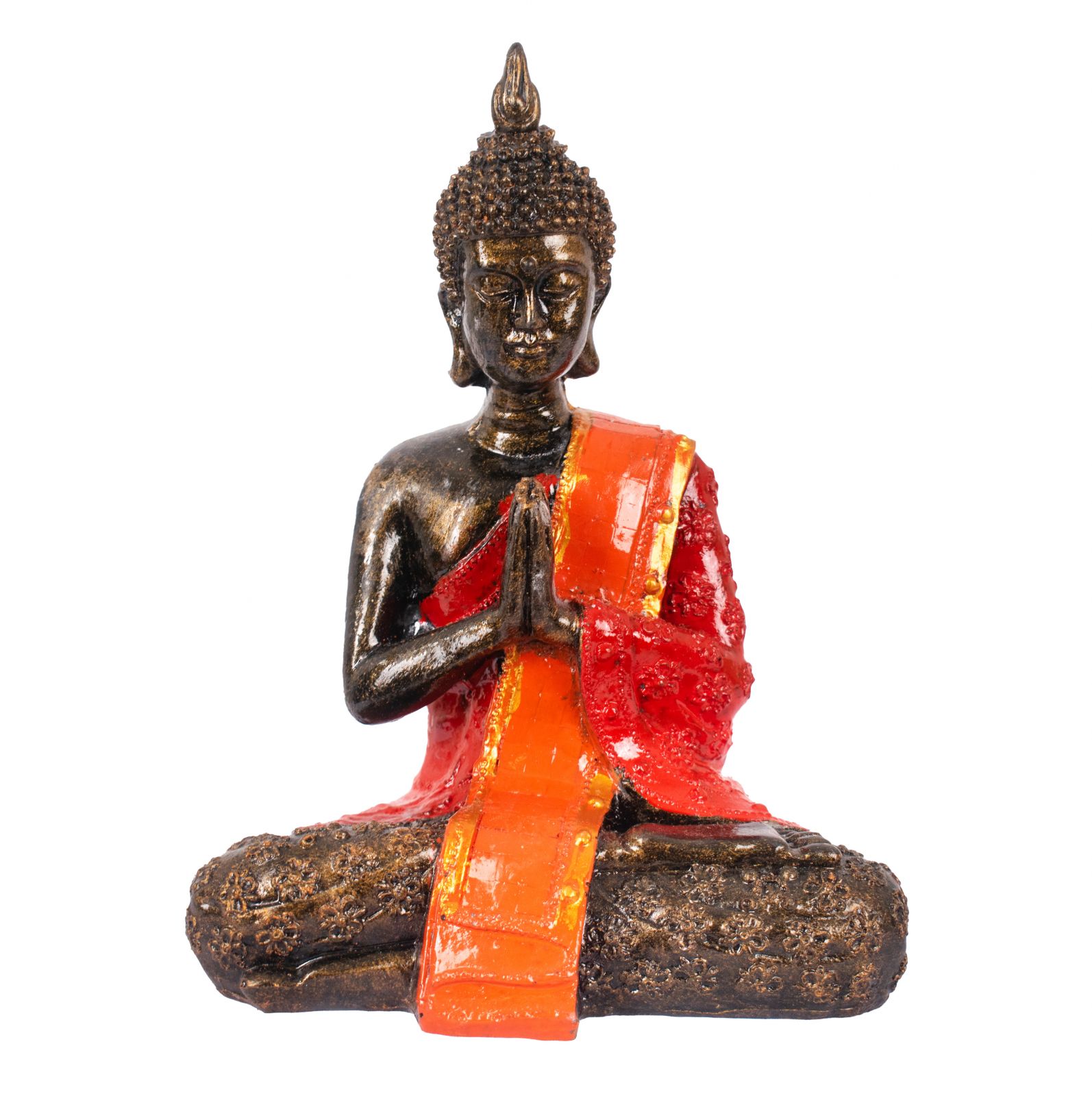 Statuetta in resina dipinta Buddha colorato 20 cm Indonesia