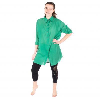 Camicia verde da donna Savitree Jade Green - Long | UNI