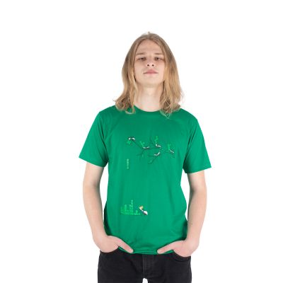 Maglietta in cotone con stampa Costruzione di un formicaio – verde | S - ULTIMO PEZZO!, M, L, XL, XXL