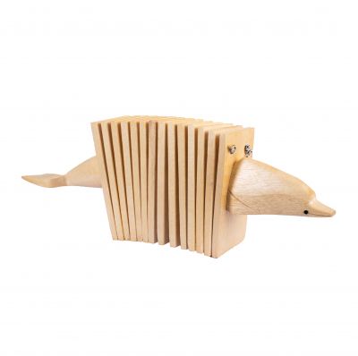Sonaglio in legno a forma di fisarmonica - Delfino