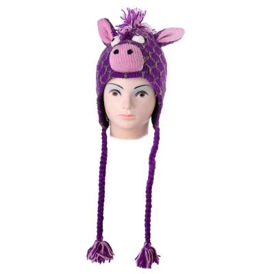 Cappello di lana Giraffa viola | L