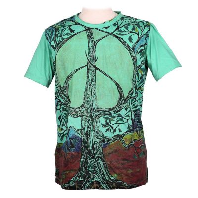 Maglietta Mirror Tree of Peace Turquoise | L, XL