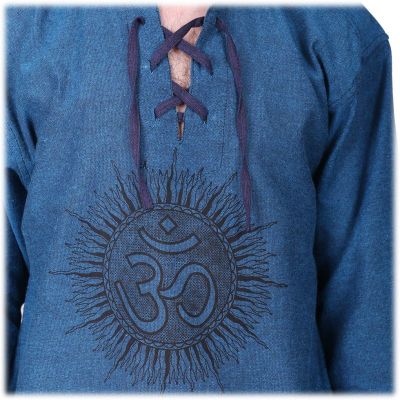 Kurta Matahari Pirus - maglia a maniche lunghe da uomo Nepal