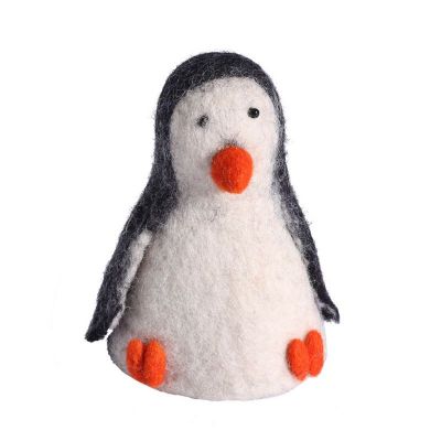 Pinguino burattino di feltro