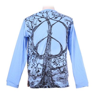 Maglietta a maniche lunghe con specchio - Tree of Peace Blue Thailand