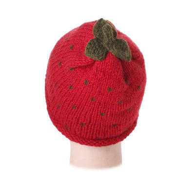 Cappello di lana Fragola senza pompon