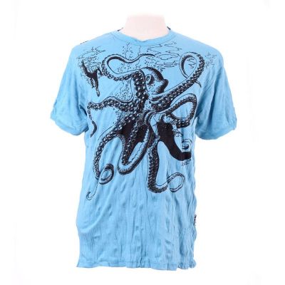 T-shirt da uomo Sure Octopus Attack Light Blue Thailand
