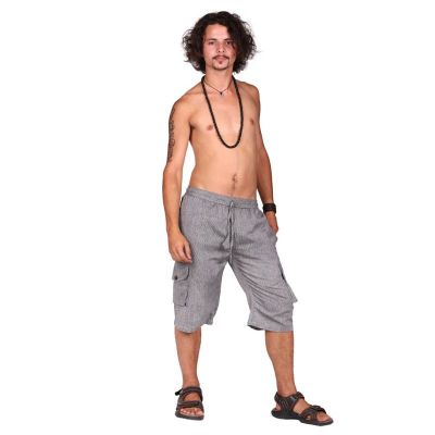 Pantaloncini di cotone da uomo Lugas Kelabu | S, L